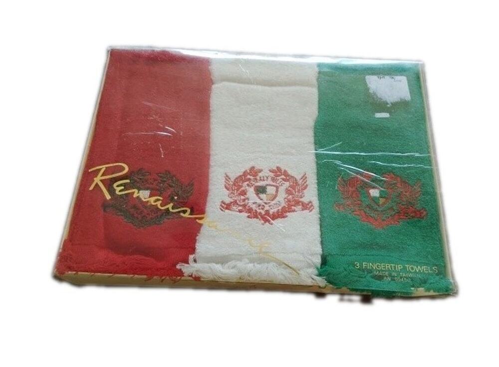 Renaissance Beverly Hills Polo Club Fingertip Towels Vintage Boxed